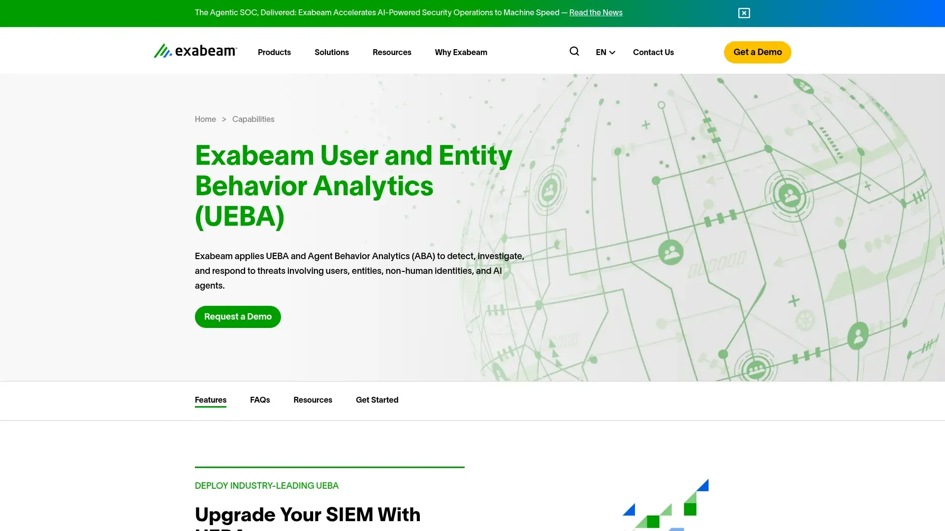 Exabeam tools for SIEM-native and augmenting UEBA