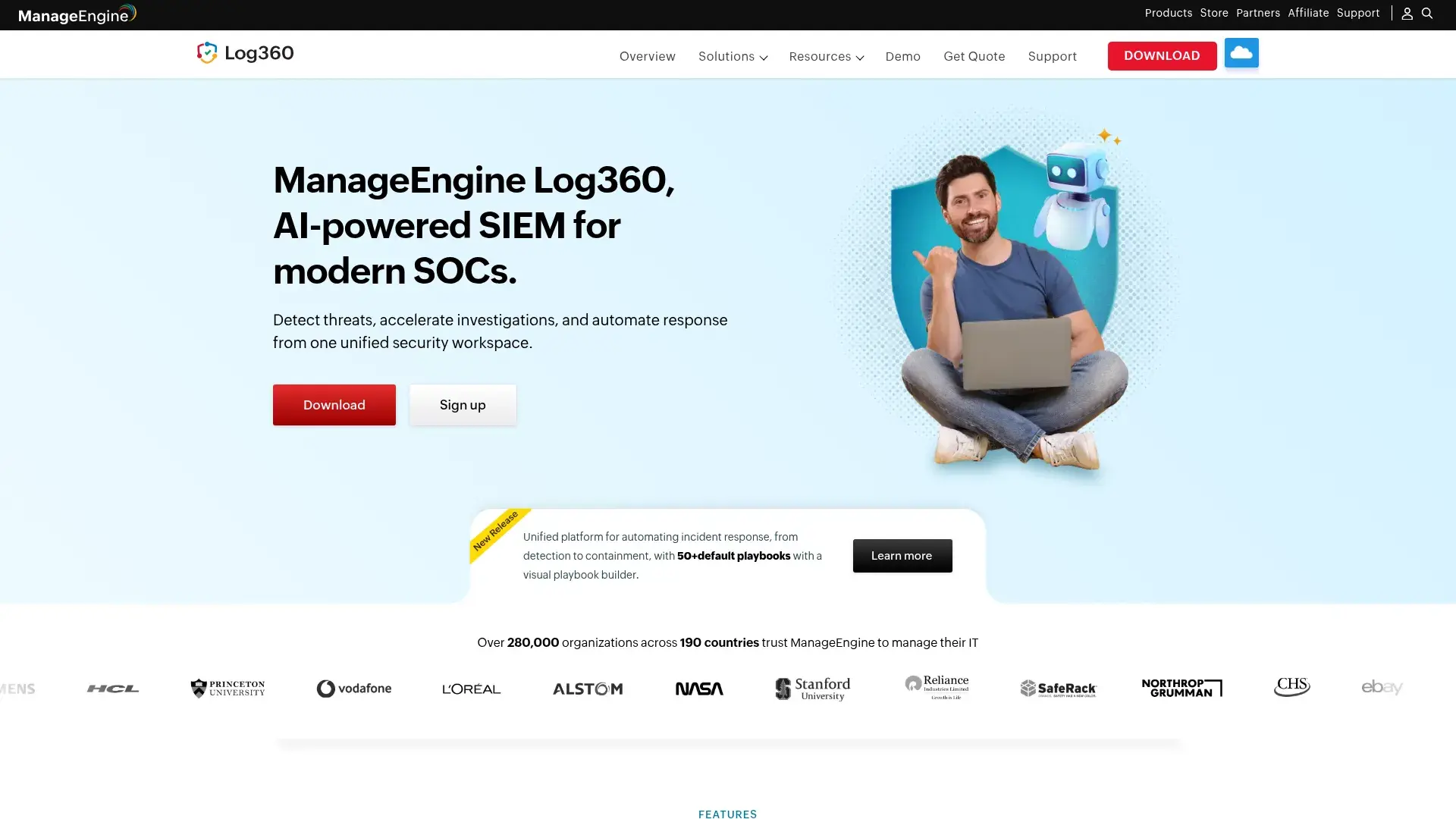 ManageEngine Log360 SIEM with UEBA add-on