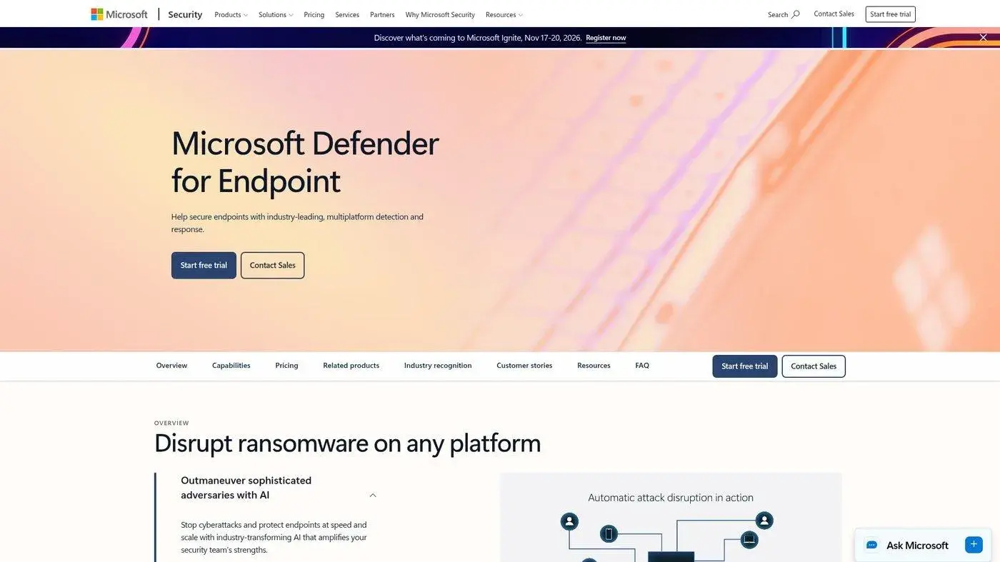 Microsoft Defender for Endpoint pricing and demo information